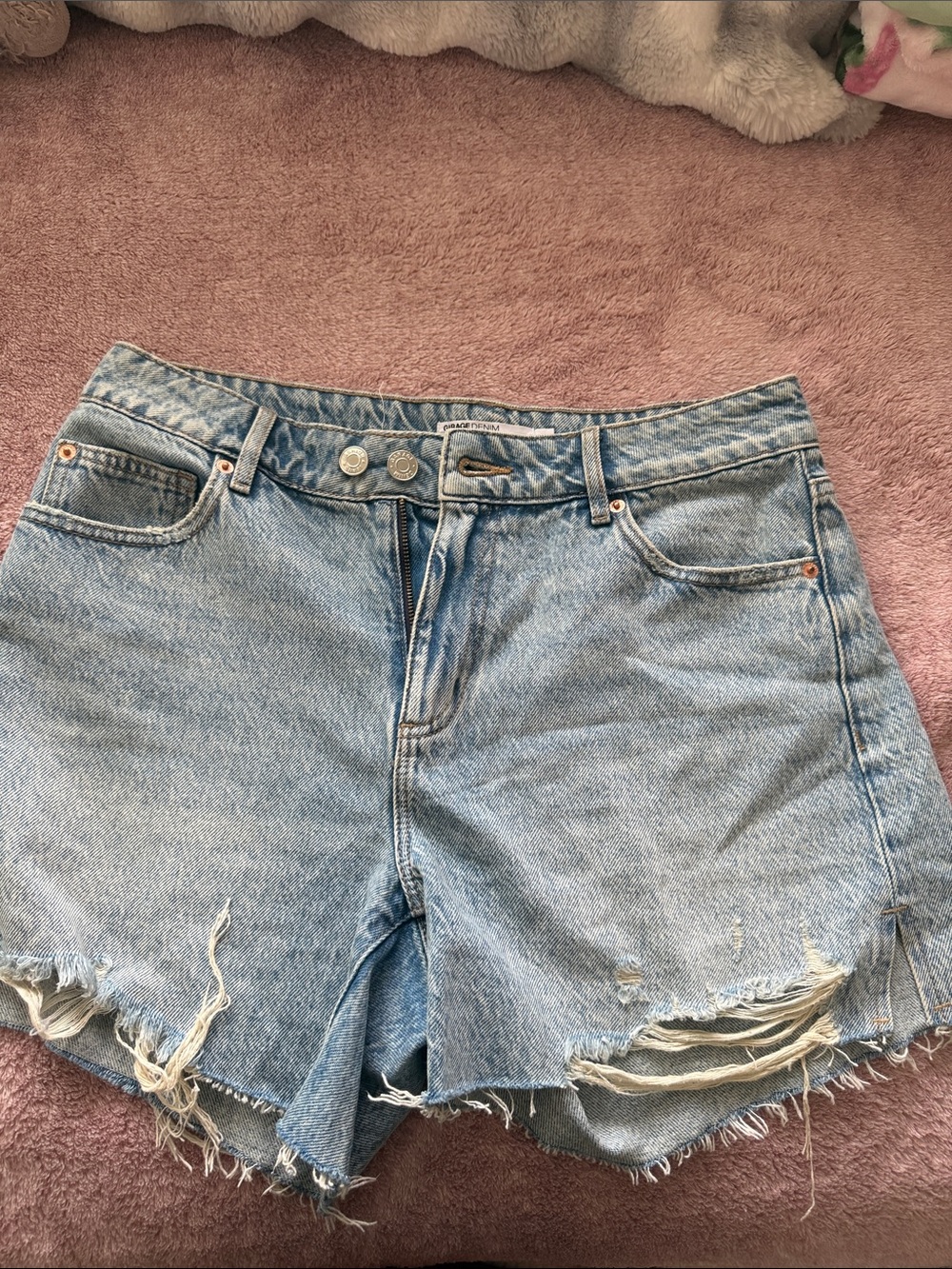 Light Blue Vintage Garage Denim Women’s Shorts